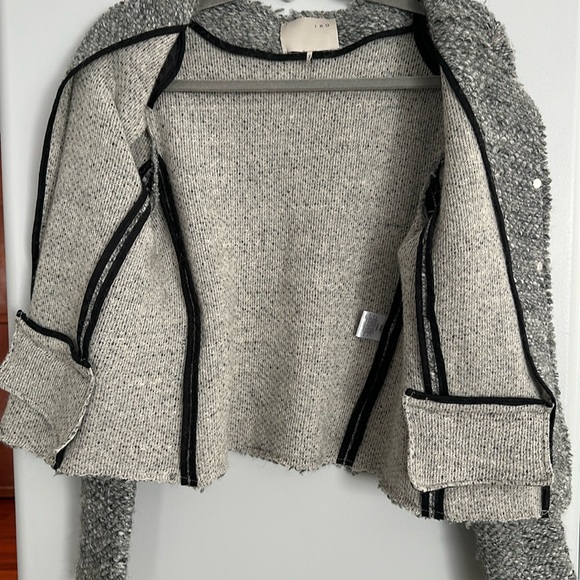 IRO Boucle Tweed Sweater Jacket Size 3 (Large) - Picture 4 of 11